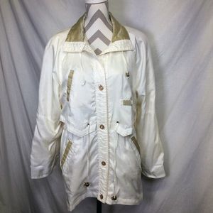 Current Seen VTG Cream Button Up Windbreaker